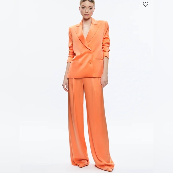 Alice+Olivia SANTOS DOUBLE BREASTED BOYFRIEND BLAZER ,Size 2 - Picture 2 of 3